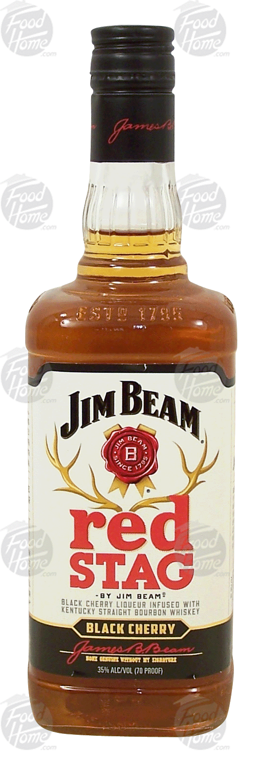 Jim Beam red stag black cherry flavor kentucky straight bourbon whiskey, 35% alc. by vol. Full-Size Picture